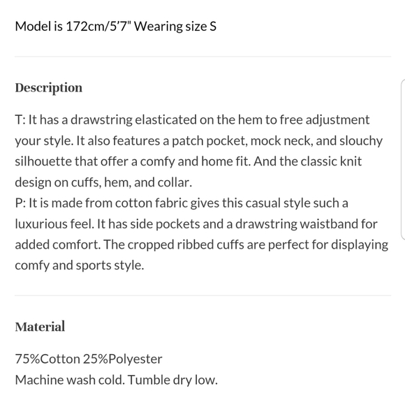 *Drawstring Hem Sweatshirt & Balloon Sweatpant Set (Cloud Grey) - NAP Loungwear - Picture 7 of 10